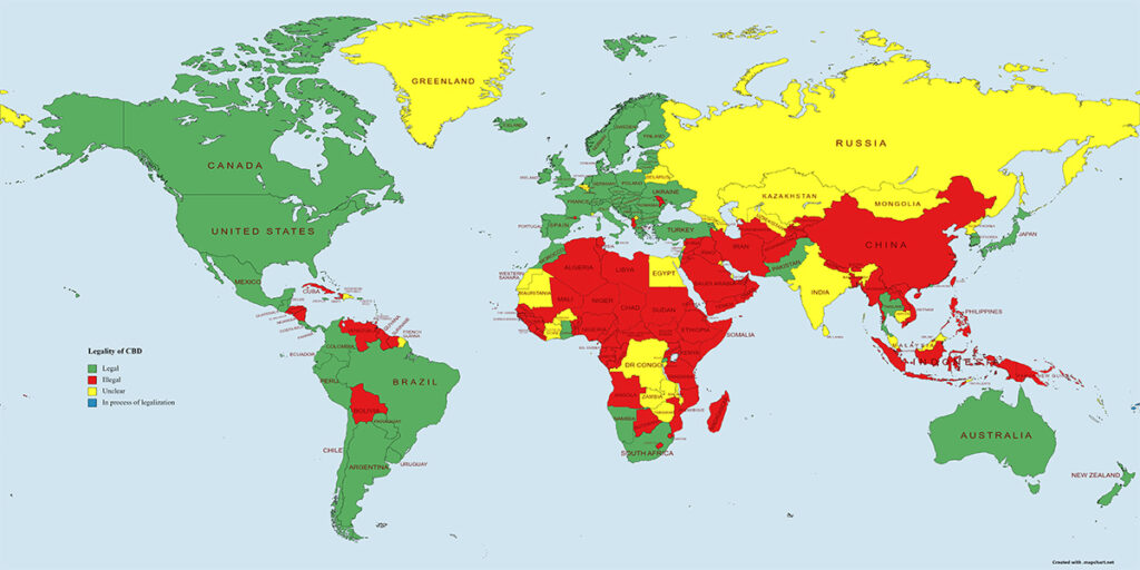 Legal Status of CBD and THC in Different Regions